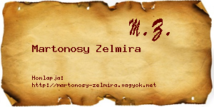 Martonosy Zelmira névjegykártya